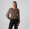 Levi's Fleur Smocked Top In Green