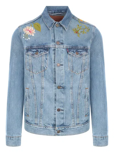 Levi's Floral Embroidered Denim Jacket