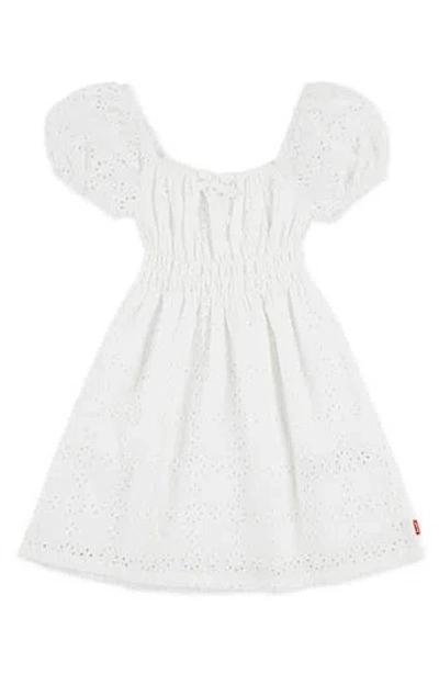 Levi's® Kids'  Floral Eyelet Puff Sleeve Dress