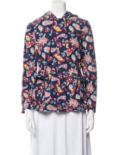 Pre-owned Levi's Floral Print Jacket In Blue