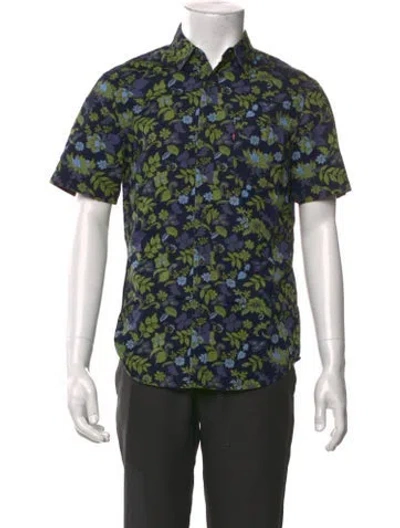 Pre-owned Levi's Floral Print Short Sleeve Shirt In Multi