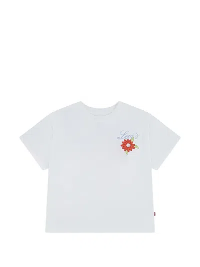 Levi's Kids' Floral-print T-shirt In Blue
