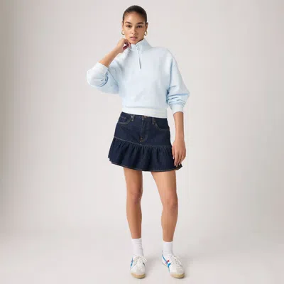 Levi's Flounce Mini Skirt In Blue