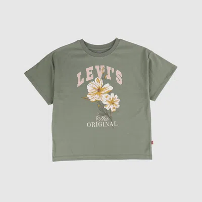Levi's Flower Market Oversized Tee Big Girls 7-16 T-shirt L In Gray