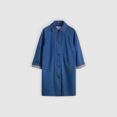 Levi's Frankie Mac Trench Coat In Blue