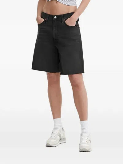 Levi's Frayed Shorts In Black