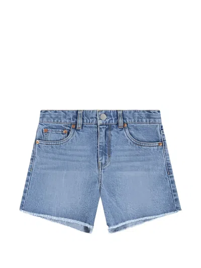 Levi's Kids' Frayed Shorts In Blue