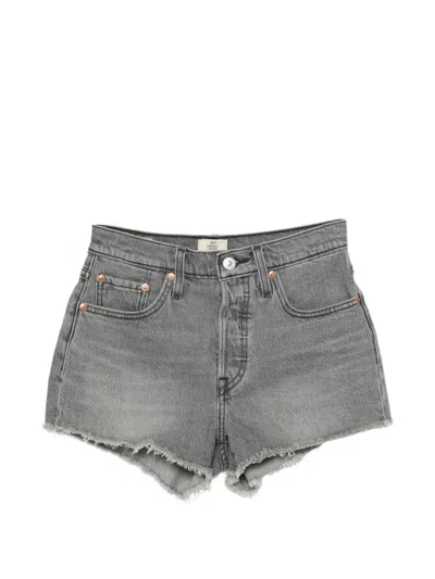 Levi's Frayed Shorts In Gray