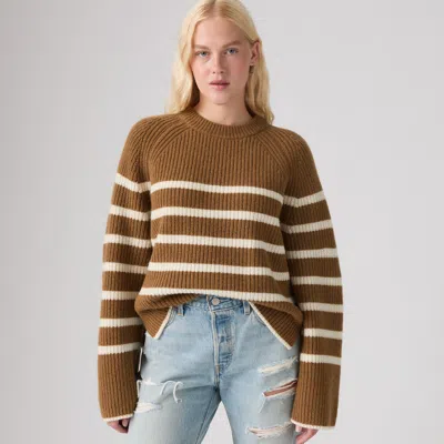 Levi's Frida Wool Crewneck Sweater In Brown