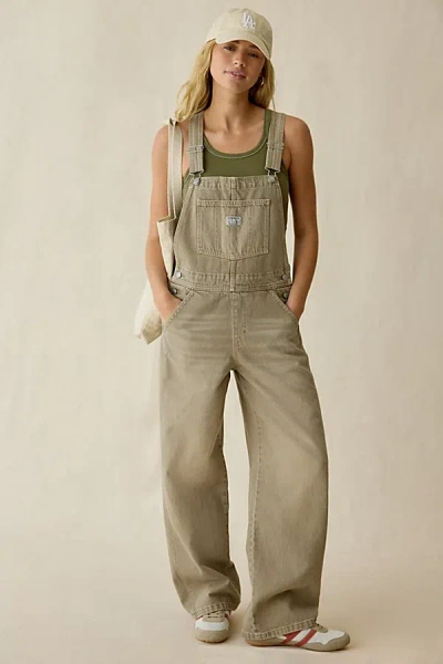 Levi's Full-length Baggy Denim Overalls In Chipped Winter Twig, Women's At Urban Outfitters In Animal Print