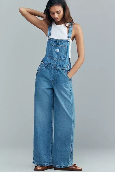 Levi's Full-length Baggy Denim Overalls In Metallic