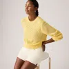 Levi's Gaelle Crochet Pullover In Yellow