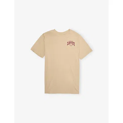 Levi's Kids' Tan Galloping Free Cotton-blend T-shirt 10-16 In Brown