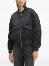 Levi's Gathered-sleeve Bomber Jacket In Black
