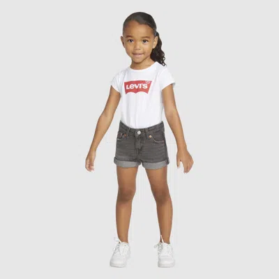 Levi's Girlfriend Shortsy Shorts Toddler Girls 2t-4t 2t In Gray