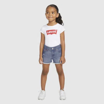 Levi's Girlfriend Shortsy Shorts Toddler Girls 2t-4t 2t In Blue