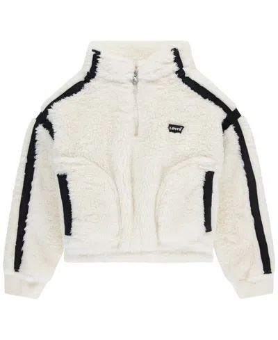 Levi's Kids' Girls' 4-16 Sherpa Half Zip Pullover In Neutral