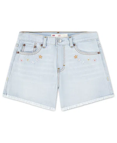 Levi's Kids' Girls' 4-6x Crochet Applique A-line Shorts In Blue