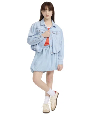 Levi's Kids' Girls' 7-16 Bubble Trucker Jacket In Blue