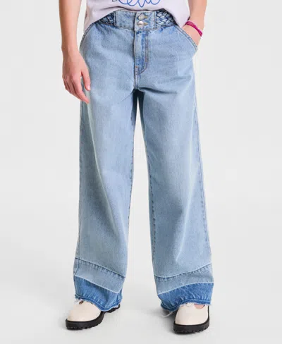 Levi's Kids' Girls' 7-16 Braided High Rise Baggy Jeans In Blue