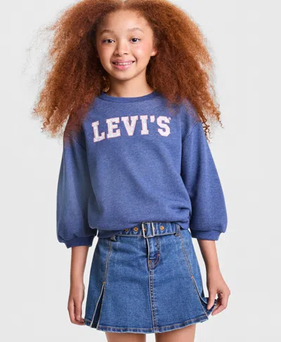 Levi's Kids' Girls' 7-16 Cinched Sleeves Sweater In Blue