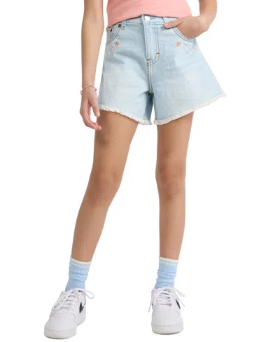 Levi's Kids' Girls' 7-16 Crochet Applique A-line Shorts In Blue