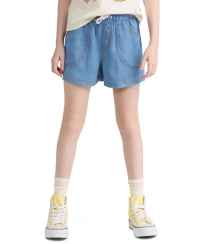 Levi's Kids' Girls' 7-16 Denim Parachute Shorts In Blue