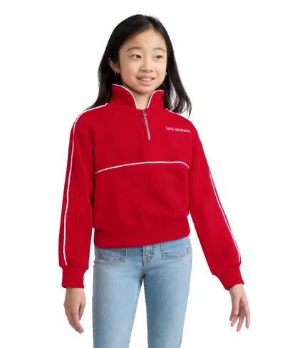 Levi's Kids' Girls' 7-16 Half-zip Sweater In Gray