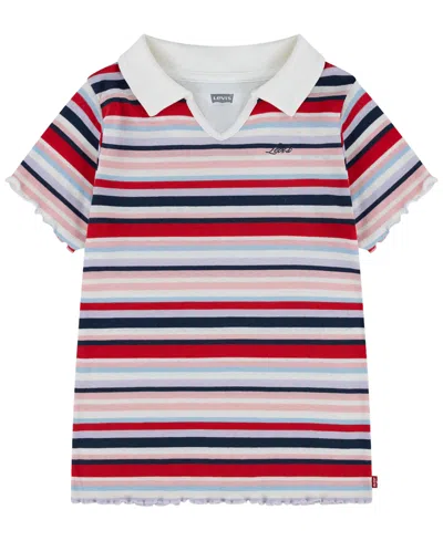 Levi's Kids' Girls' 7-16 Polo Knit Short-sleeve Polo Shirt In Multi