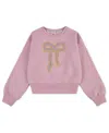 Levi's Girls Meet And Greet Ribbed Crewneck Long Sleeve T-shirt In Pink