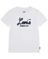 Levi's Girls Toddler 2t-4t Short-sleeve Script Logo Detail T-shirt In White