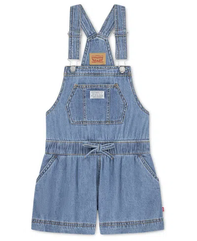 Levi's Babies' Girls' Toddler 2t-4t Waist-tie Shortalls In Blue