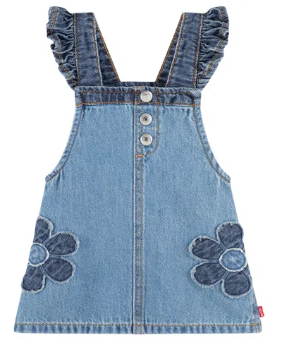 Levi's Babies' Girls' Toddler 2t-5t Flower Sleeveless Coverall In Blue
