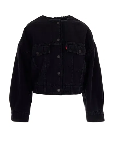 Levi's Giubbino Trucker Crop Slight Night In Black