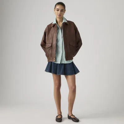 Levi's Godet Mini Skirt In Blue