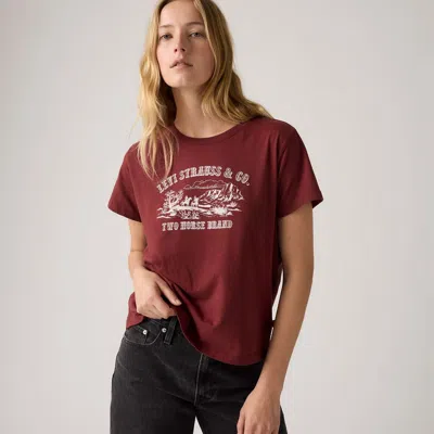 Levi's Graphic Boxy T-shirt In Brown