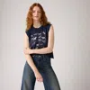 Levi's Graphic Boxy Tank Top In Blue