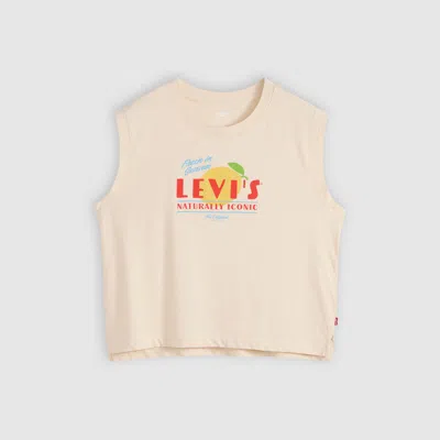 Levi's Graphic Boxy Tank Top In Neutral