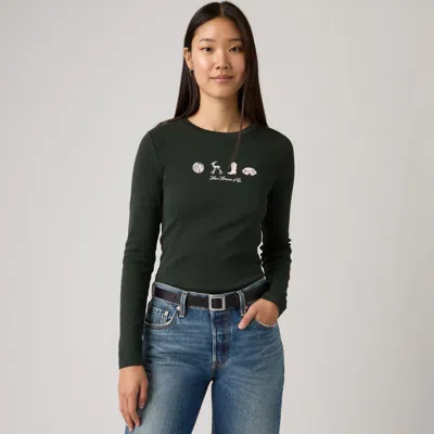 Levi's Graphic Essential Long-sleeve Tee T-shirt In Green