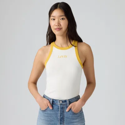 Levi's Graphic Essential Racer Tank Top In White