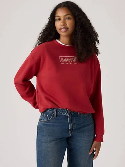 Levi's Graphic Everyday Crew Sweatshirt In Red