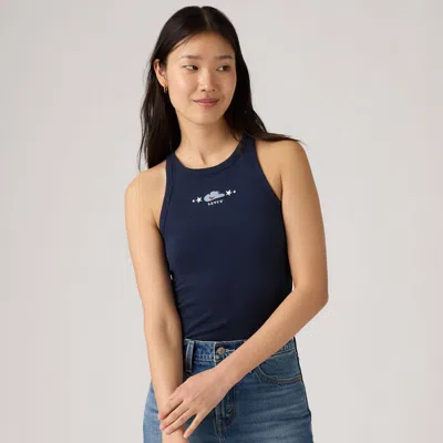 Levi's Graphic Hayes Racer Tank Top In Blue