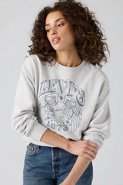 Levi's Graphic Heritage Crew Sweatshirt In Gray