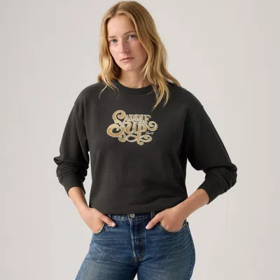 Levi's Graphic Heritage Crew Sweatshirt In Black