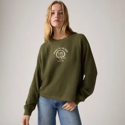 Levi's Graphic Lassen Crewneck In Green