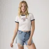 Levi's Graphic Mini Ringer Tee T-shirt In White
