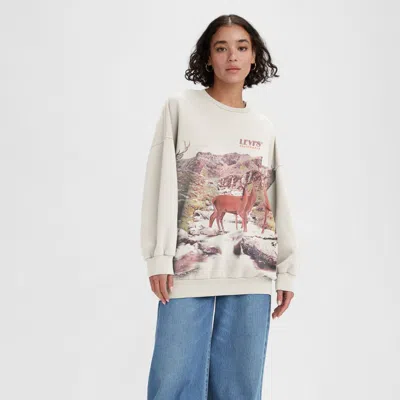 Levi's Graphic Prism Crewneck Sweatshirt In White