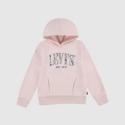 Levi's Levis Graphic Pullover Hoodie Little Girls 4-6 6 In Pink