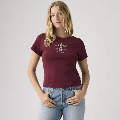 Levi's Graphic Rickie Tee T-shirt In Burgundy