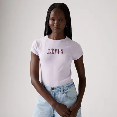 Levi's Graphic Riley Raglan Tee T-shirt In Pink